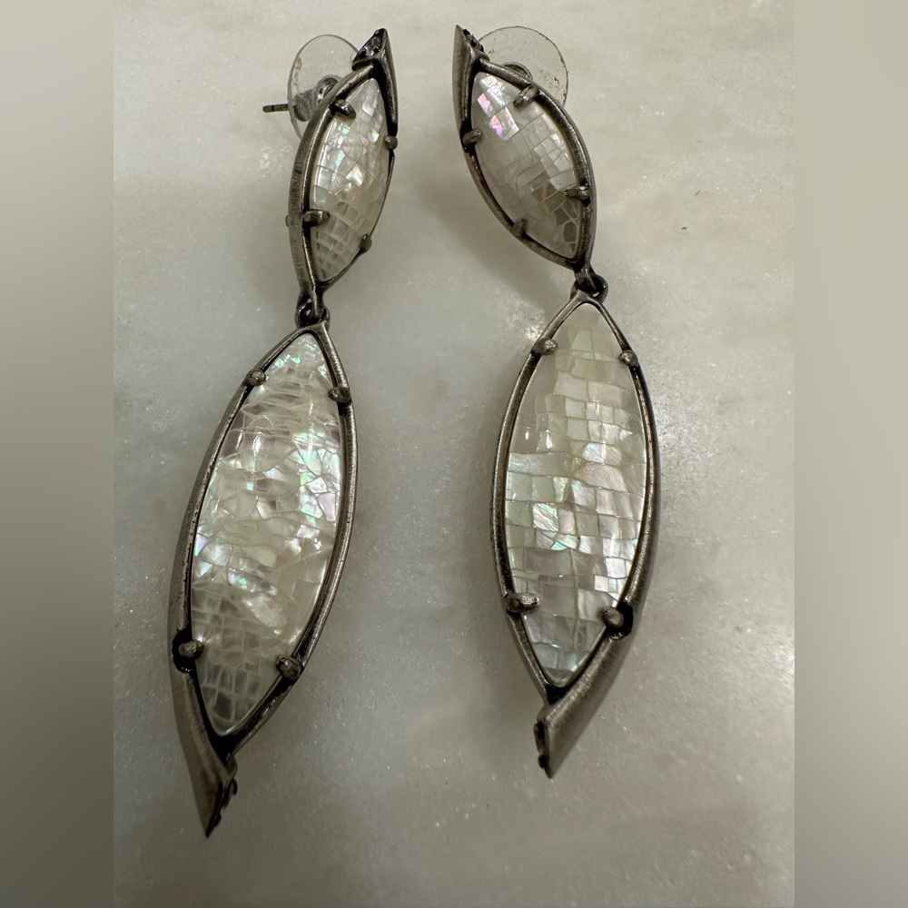 Kendra Scott mother of pearl earrings